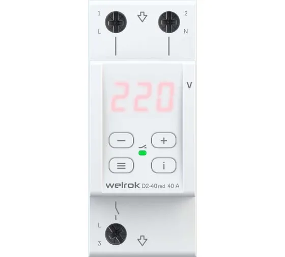 Однофазное Реле напряжения Welrok d2-40 40ампер