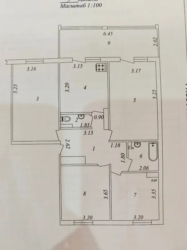 4-комнатная квартира, 95 м2, Юнусабад 10