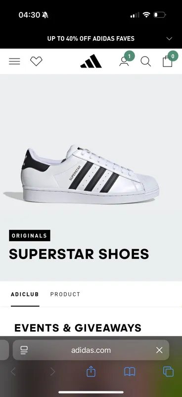 Adidas Superstar белые