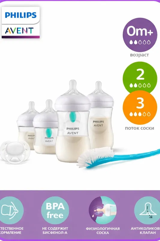 подарочный набор бутылочки nips Avent Natural