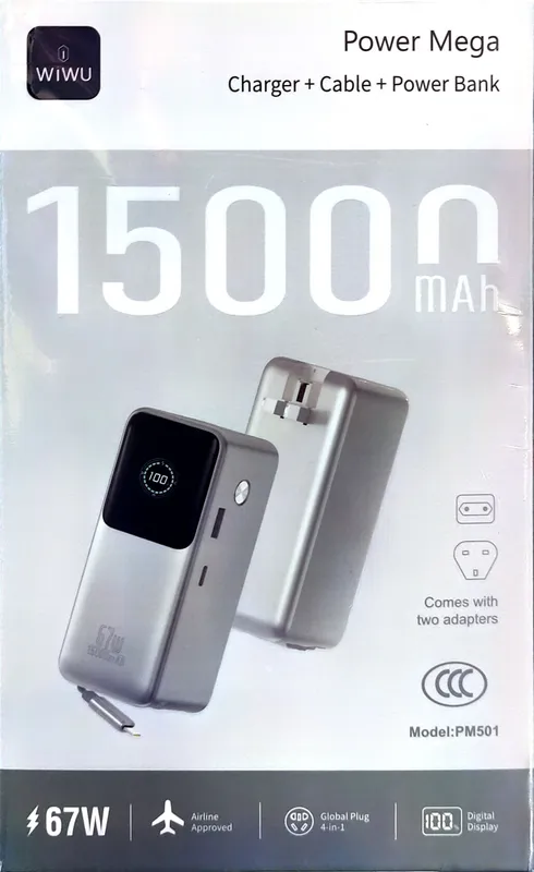 WiWU Power Mega 15000mAh 67W Power Bank