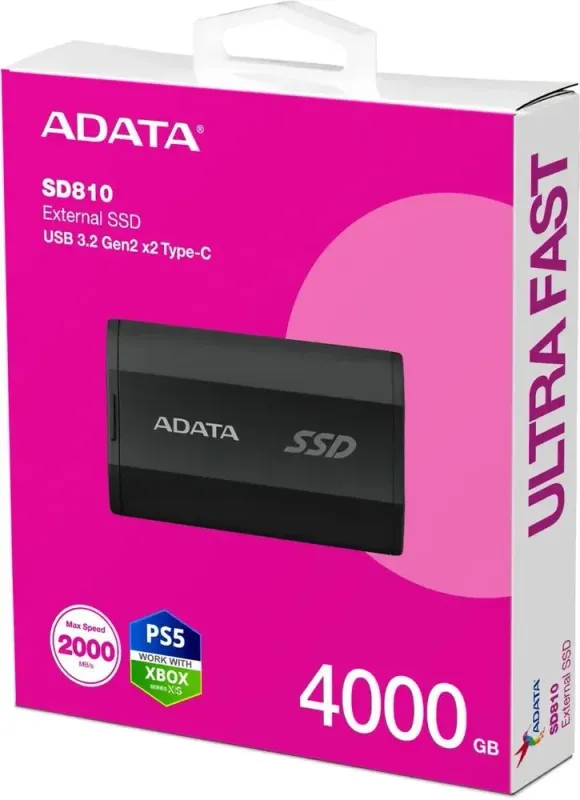 ADATA SD810 4 TB tashqi SSD-disk, qora 3