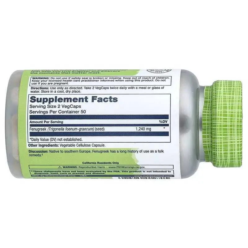 Solaray пажитник Fenugreek 620 mg, 100 vcaps 4 Solaray пажитник Fenugreek 620 mg, 100 vcaps 4
