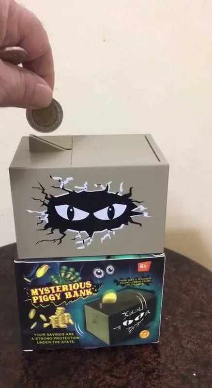 Игрушка подарок ребенку копилка воришка сама ворует монеты 3 Игрушка подарок ребенку копилка воришка сама ворует монеты 3
