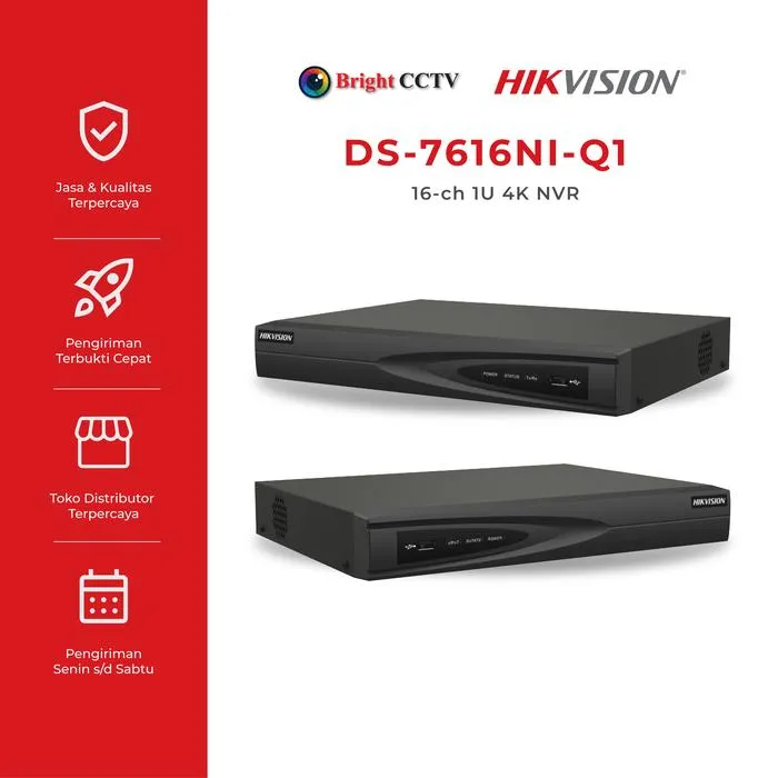 Новый NVR Hikvision DS-7616NI-Q1(D),16 каналов,4K 2