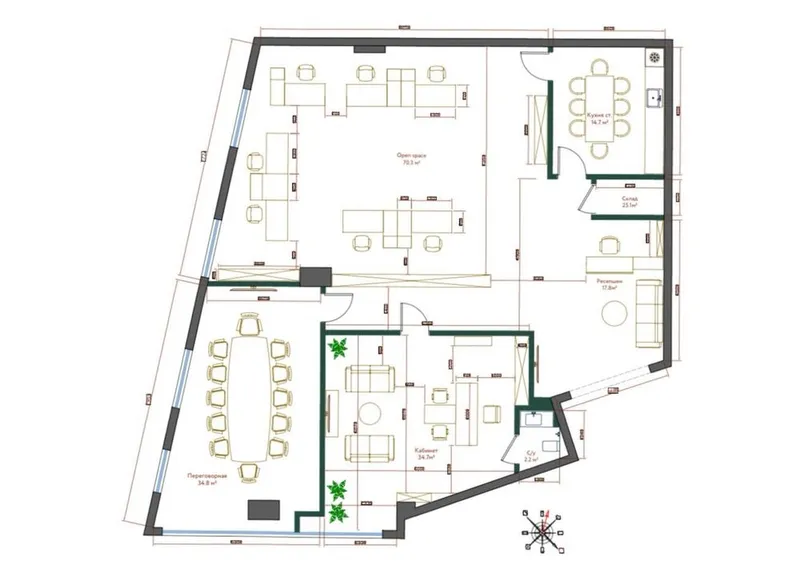 Аренда офис БЦ Trilliant Tower 215м2 8