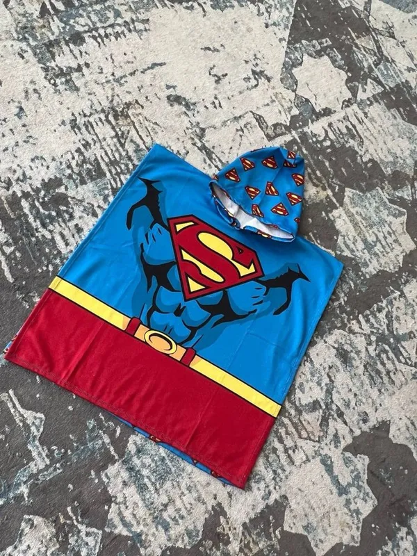 Детское полотенце-пончо sochiq poncho Spiderman Superman Hulk Batman — фото 4