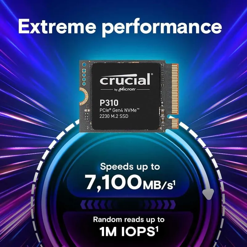 Внутренний SSD накопитель Crucial P310 M.2 Nvme Gen4 2230 2ТБ — фото 5