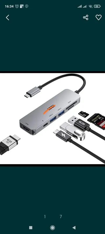 Переходник, Type c hdmi , usb ,lan , pd ( 5 in 1 ) !Macbook,samsung s — фото 6