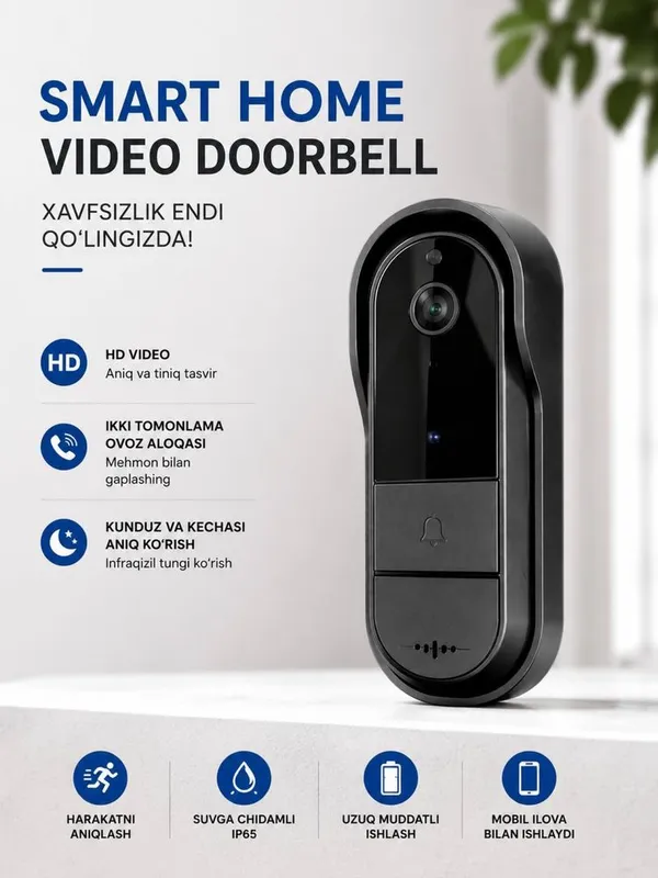 Aqlli Wi-Fi Video Eshik Qo‘ng‘irog‘i damafon Aqlli Wi-Fi Video Eshik Qo‘ng‘irog‘i damafon