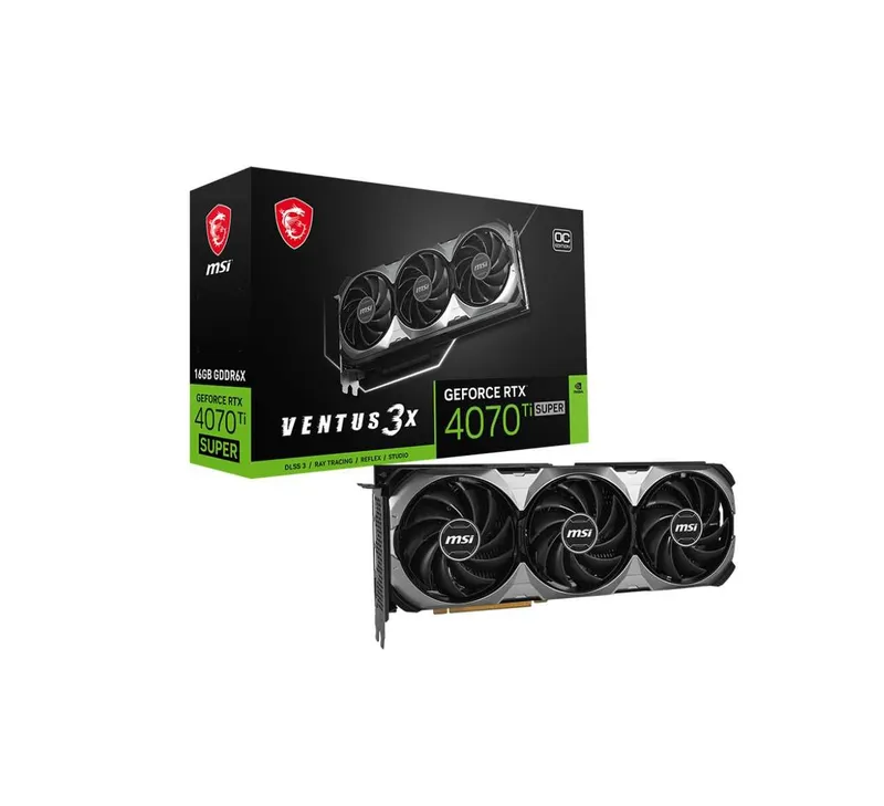 ; Видеокарта MSI RTX4070Ti Super VENTUS 3X BLACK 16GB OC 1 ; Видеокарта MSI RTX4070Ti Super VENTUS 3X BLACK 16GB OC 1