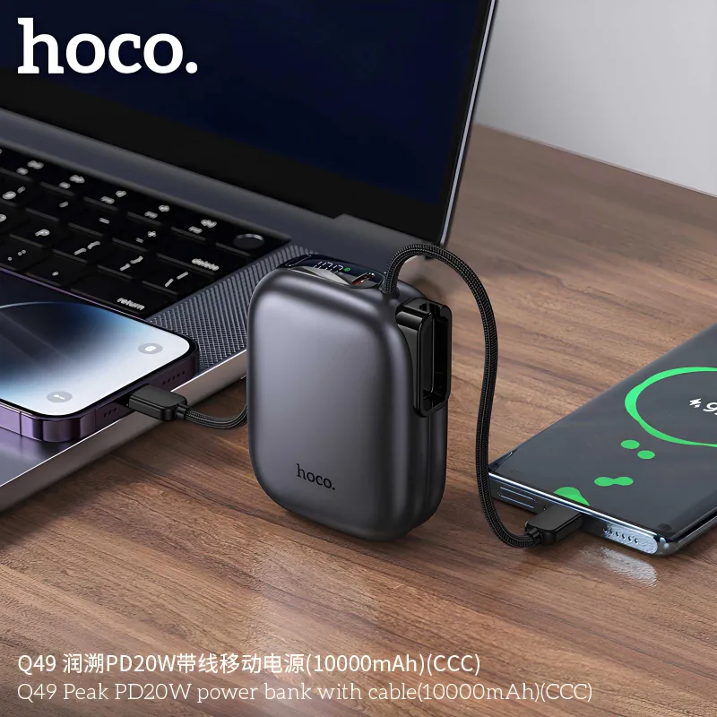 Hoco Q49 QC3.0 22.5W+PD20W Power Bank CCC 10000mAh for iPhone 16 17 — фото 1