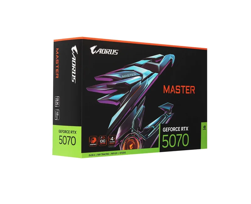 -Видеокарта Gigabyte RTX 5070 AORUS MASTER 12GB (GV-N5070AORUS M-12GD) 4