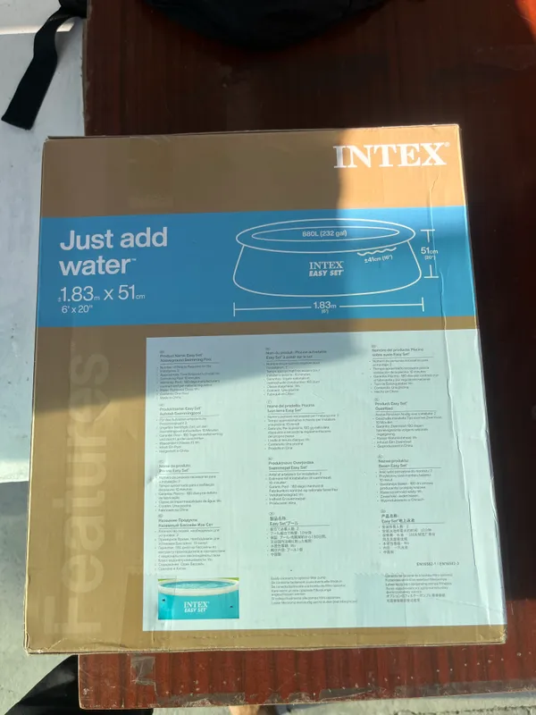 Новый бассейн Intex Easy Set 183×51 см 2
