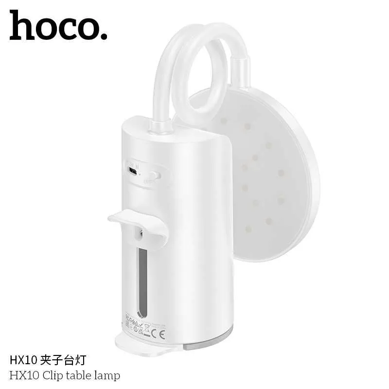 Hoco HX10 Беспроводная настольная лампа с зажимом для защиты зрения — фото 3