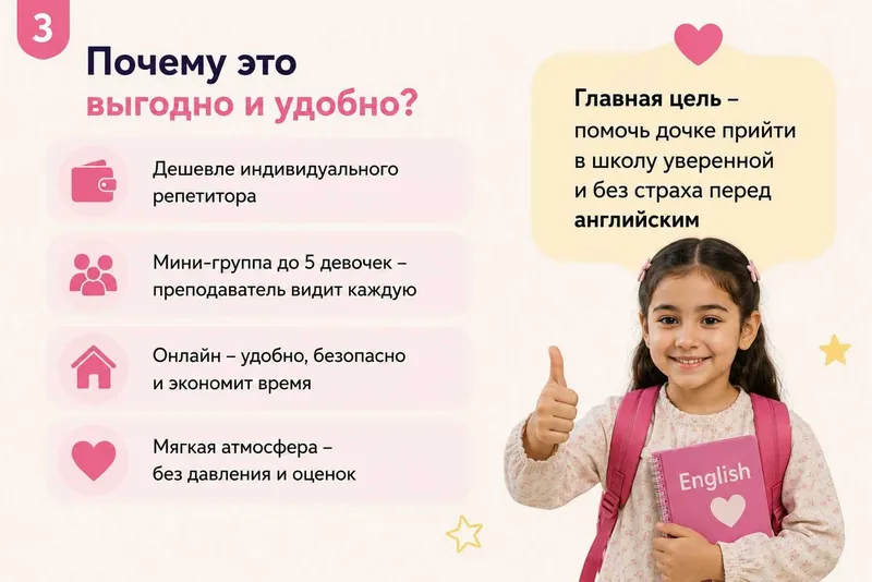 Английский в мини-группе дешевле репетитора | Девочки 6–7 лет — фото 2