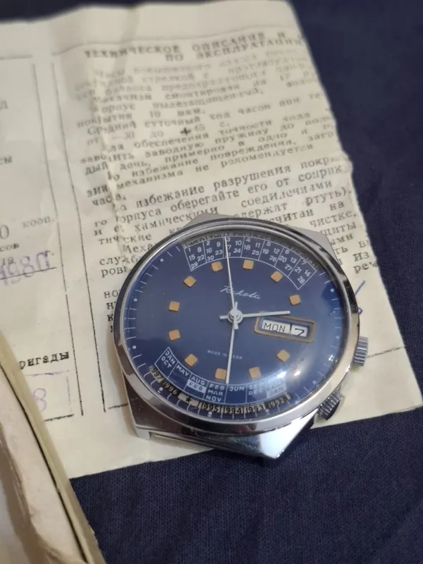 Новые винтажные советские механические часы Raketa с вечным календарем — фото 1 Новые винтажные советские механические часы Raketa с вечным календарем — фото 1