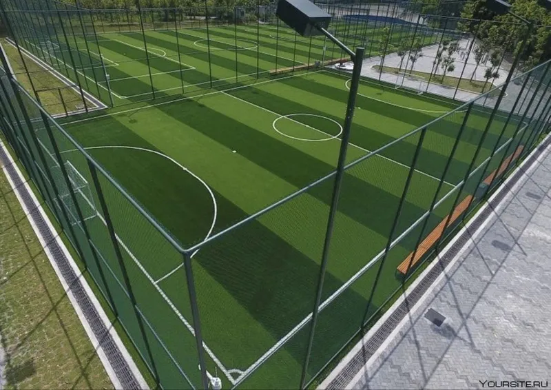 Футбол поле Курамиз под ключ! сеткалар газон резина хаммаси бор — фото 3