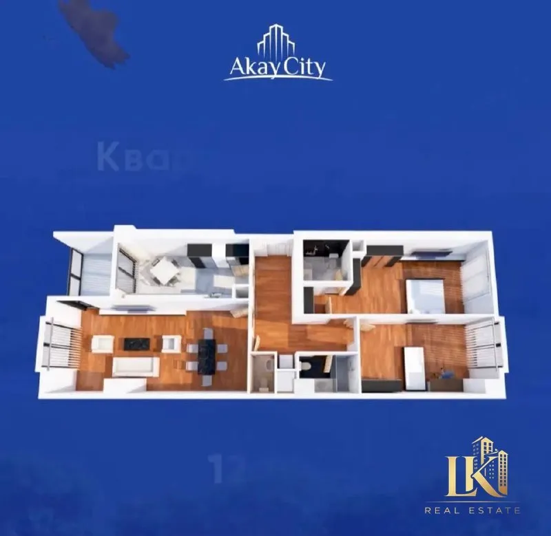 3/20/25 ЖК Akay City — современная квартира-коробка с открытым балконом — фото 1