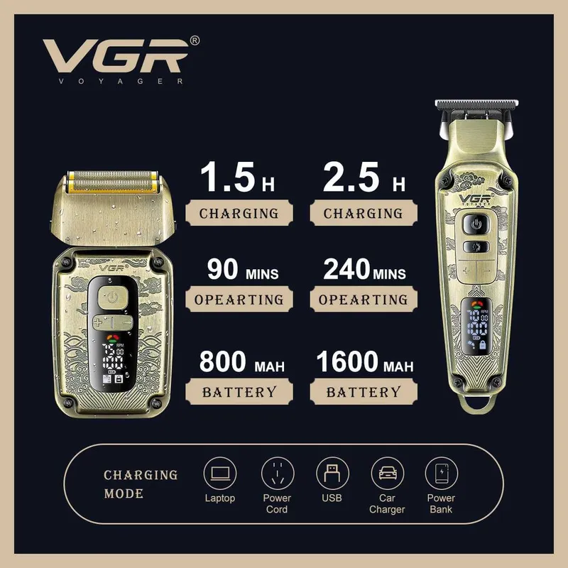 Янги йилга зур совга! Соч оладиган машинка VGR V-641 янги! — фото 1