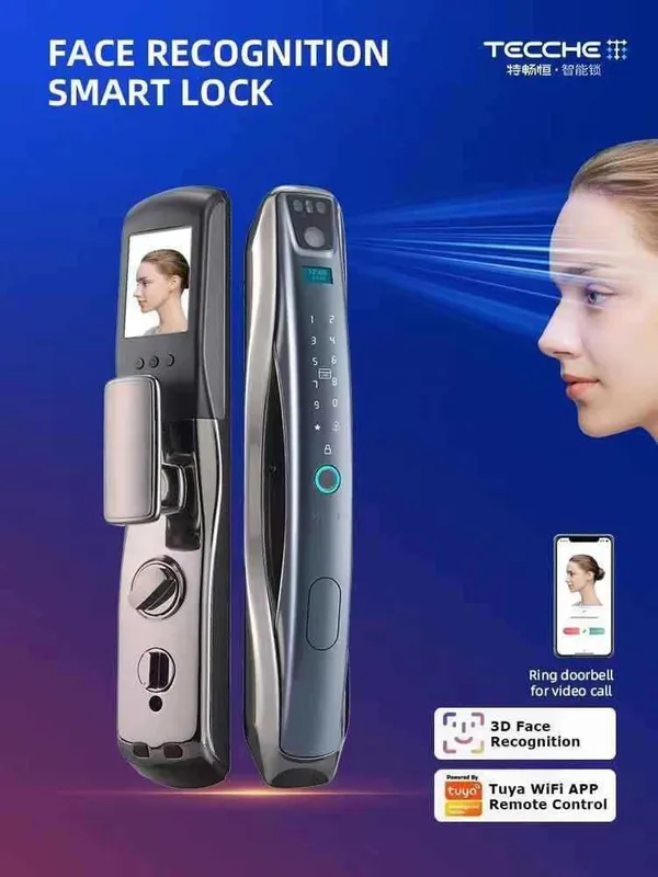 Aqlli qulf, kod va face id zamok, kameralik zamok, istalgan eshik uchu — фото 7