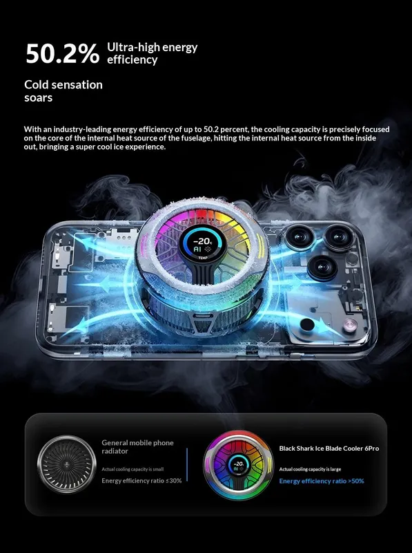 Black Shark 6 Pro uchun sovutgich 6 Black Shark 6 Pro uchun sovutgich 6