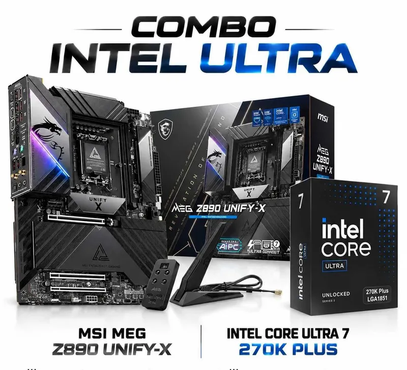 MSI MEG Z890 UNIFY-X + Intel Core Ultra 7 270K Plus (комплект)