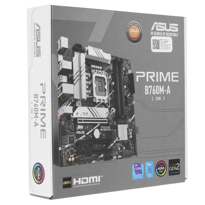 - Материнская плата MB Asus Prime B760M-A-CSM DDR5 (90MB1EK0-M1EAYC) 3