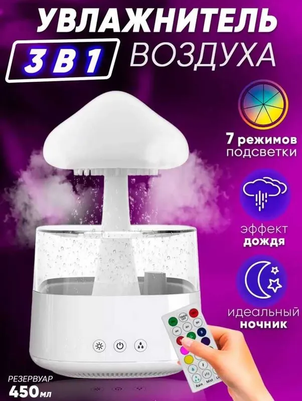 Увлажнитель, аромадиффузор и ночник – 3-в-1 havo namlagich uvl1 — фото 1