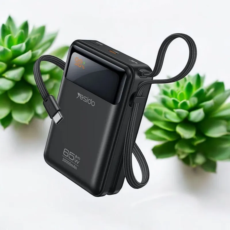 Powerbank Yesido — 65W, 20000 mAh. Быстрая зарядка 1 Powerbank Yesido — 65W, 20000 mAh. Быстрая зарядка 1