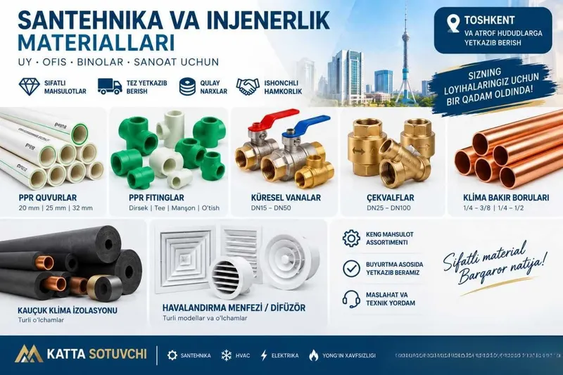 PPR QUvurlar — Issiq va sovuq suv tizimlari uchun ishonchli yechim! 1 PPR QUvurlar — Issiq va sovuq suv tizimlari uchun ishonchli yechim! 1