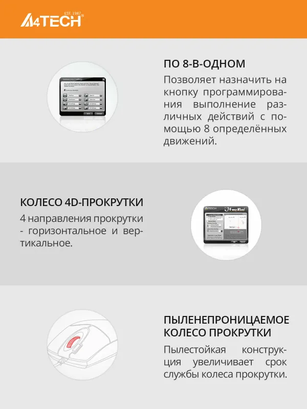 A4Tech OP-620D проводная мышка — фото 3