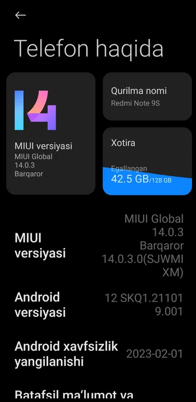 Redmi not 9s telefon sotiladi 6+2 128 hotirali — фото 4