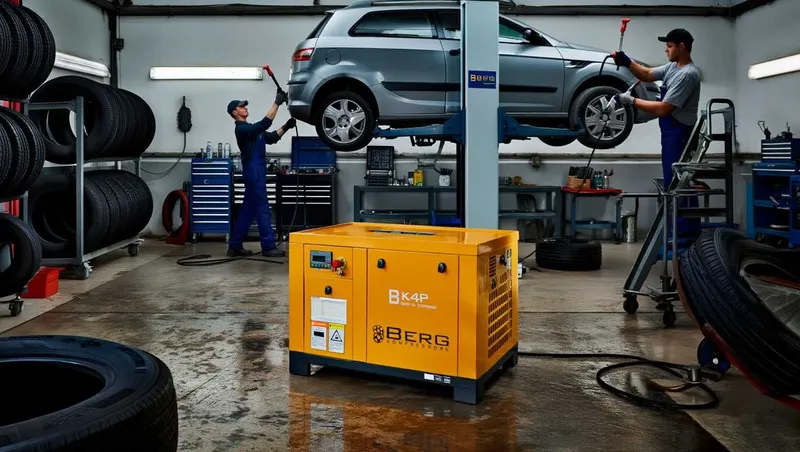 BERG Vintovoy kompressor 4 kVt | avtoservis uchun