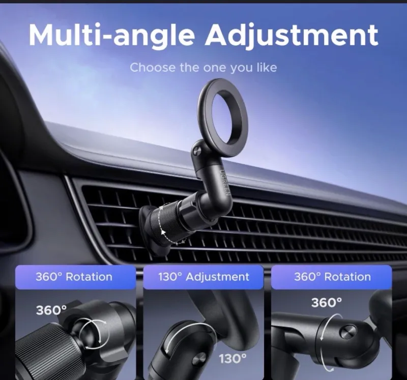 UGREEN MagSafe магнитный держатель в авто 360° — фото 2