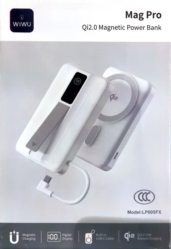 WiWU Mag Pro LP005FX – магнитный пауэрбанк Qi2.0