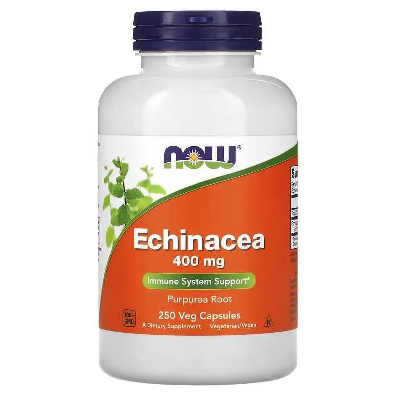 NOW Foods Echinacea эхинацея 400 мг — фото 2