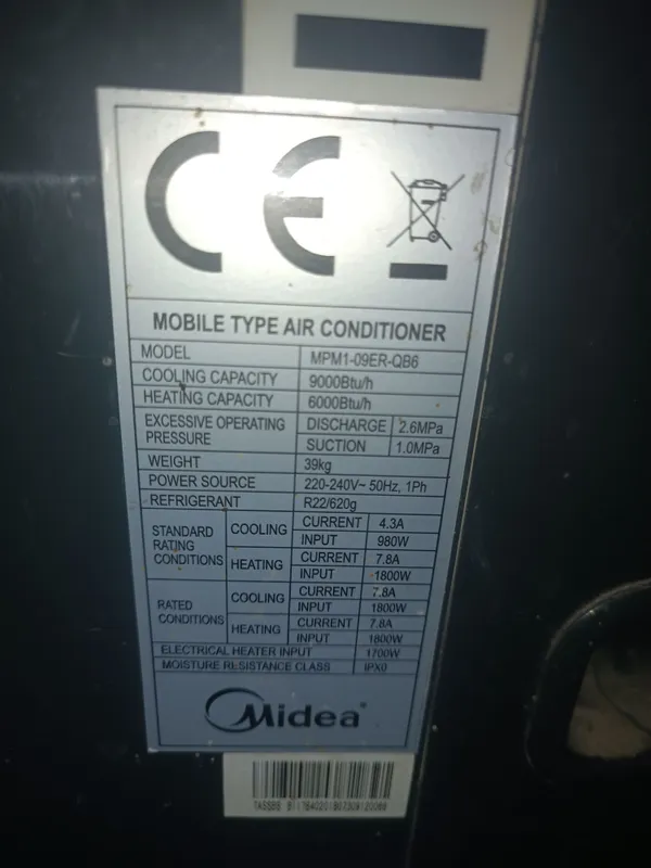 Мобильный Кондиционер Midea 9 — фото 2 Мобильный Кондиционер Midea 9 — фото 2