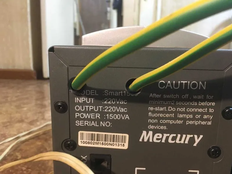 UPS Mercury Smart 1500 с аккумулятором 74 ампера выход 220 вольт — фото 1