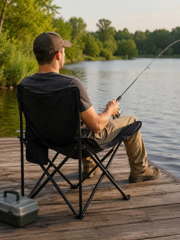 Стул складной металлический, Camping uchun mustahkam stul
