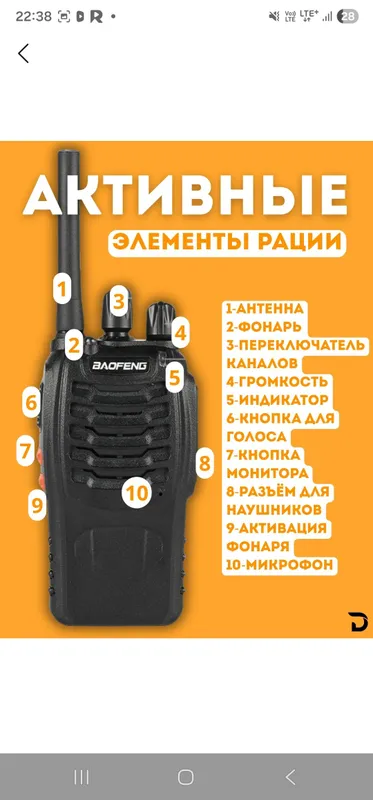 Рация Вaofeng ВF88Е, 2 шт, PMR446 16 каналов 4 Рация Вaofeng ВF88Е, 2 шт, PMR446 16 каналов 4