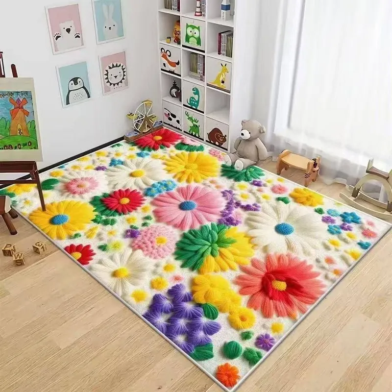 Коврик детский игровой с 3D рисунком Зайчик и Мишк — фото 3