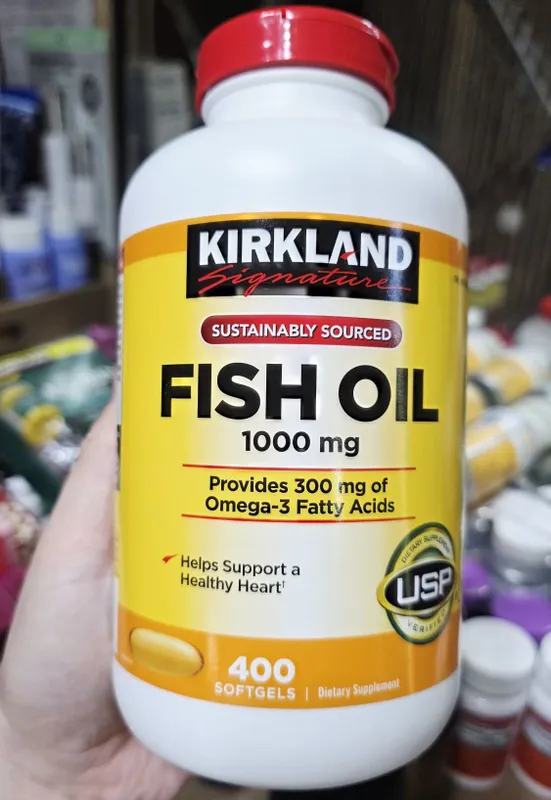 ДОСТАВКИ НЕТ Kirkland fish oil 1000 , 400шт Made in USA