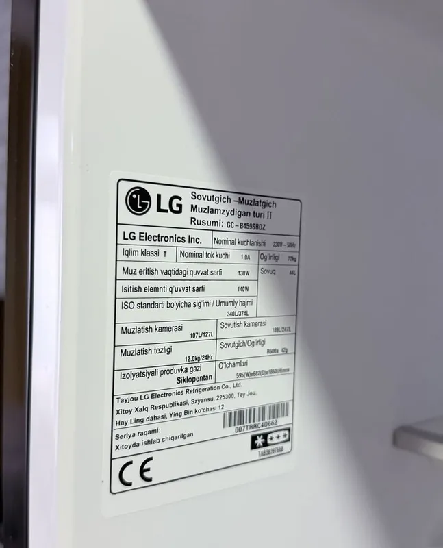 LG 374 litrli muzlatkich sotiladi 2 LG 374 litrli muzlatkich sotiladi 2