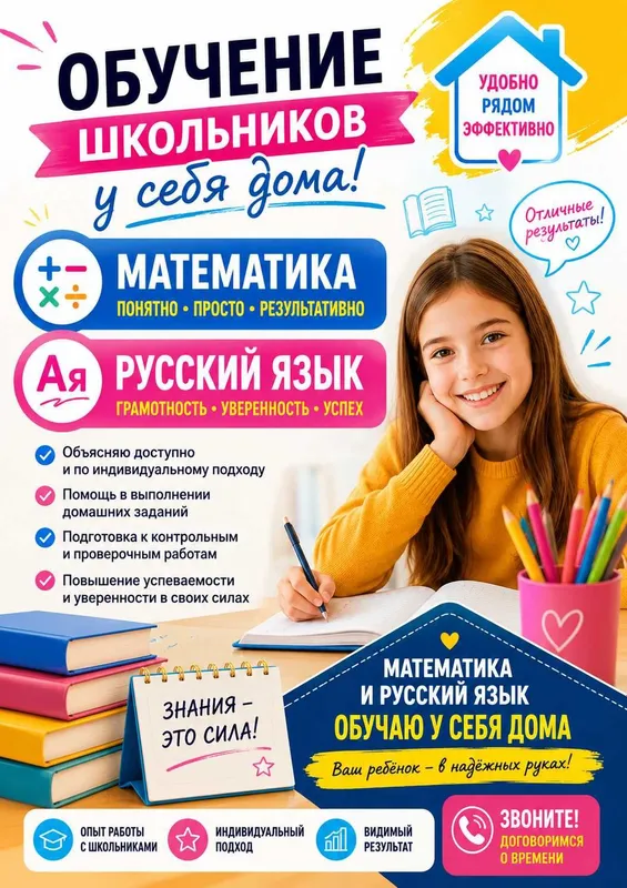 Обучаю русскому языку и математике Обучаю русскому языку и математике