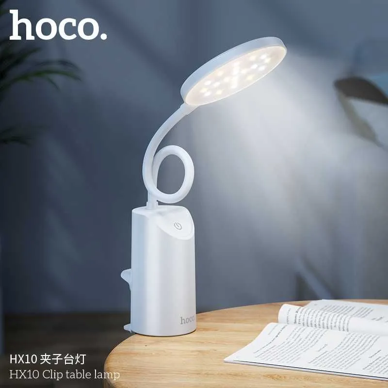 Hoco HX10 Беспроводная настольная лампа с зажимом для защиты зрения — фото 1