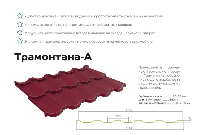 Металлочерепица от компании Металл Профиль (Россия) — фото 1