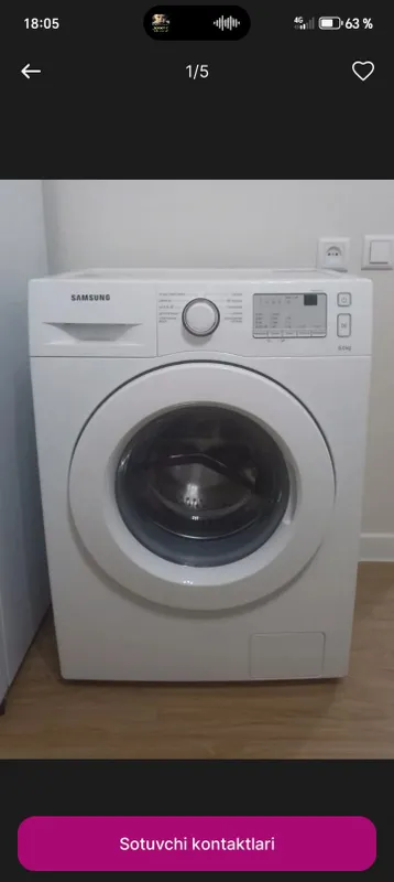 kir moshina samsung 6 kg ideal holatda ishlidi 1