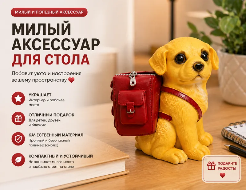 Kuchukcha ko‘rinishidagi ruchka ushlagichi 1 Kuchukcha ko‘rinishidagi ruchka ushlagichi 1