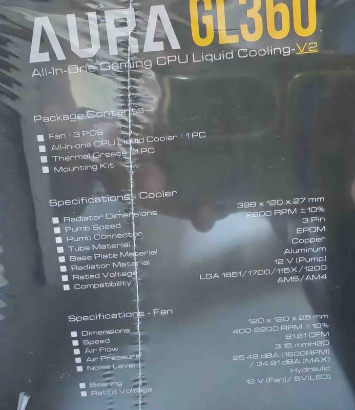 Жидкостное охлаждение процессора GAMDIAS Aura GLV2 360 7 Жидкостное охлаждение процессора GAMDIAS Aura GLV2 360 7